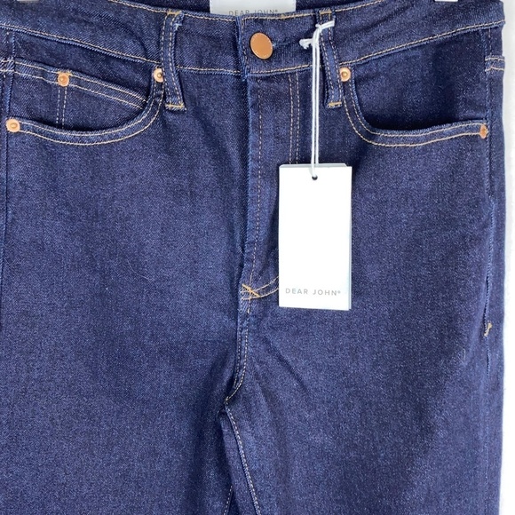 Dear John Straight Leg Super High Rise Cropped Jeans - Picture 2 of 7